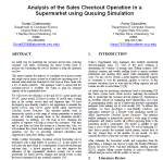 Science - Analysis Of The Sales Checkout Operation In A Supermarket Using Queuing Simulation