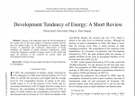 Engineering - Development Tendency Of Energy: A Short Review